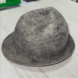 vintage 50/60s Anton Pichler Graz gray speckled felt wool fedora or trilby hat.